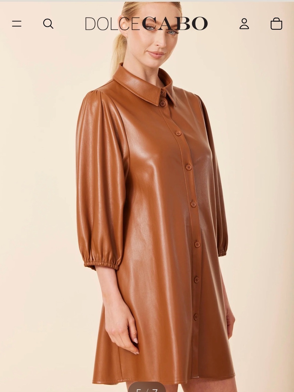 NWOT Dolce Cabo FW'25 Vegan Leather Exaggerated Sleeve Jacket / Dress